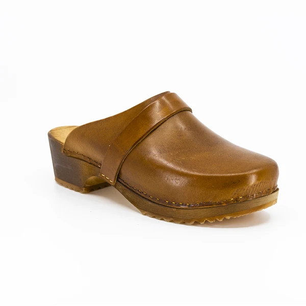 Sabot de jardin cuir marron